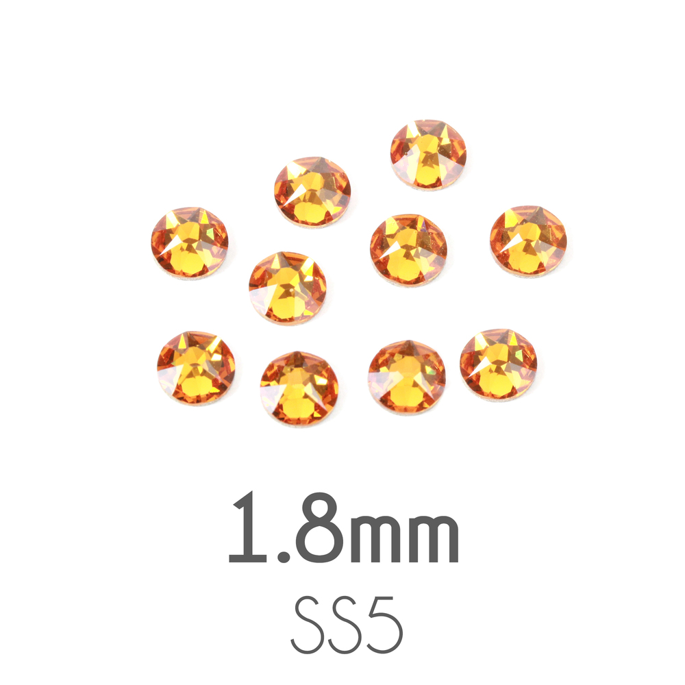 Beads & Swarovski Crystals 1.8mm Swarovski Flat Back Crystals, Topaz, Pack of 20